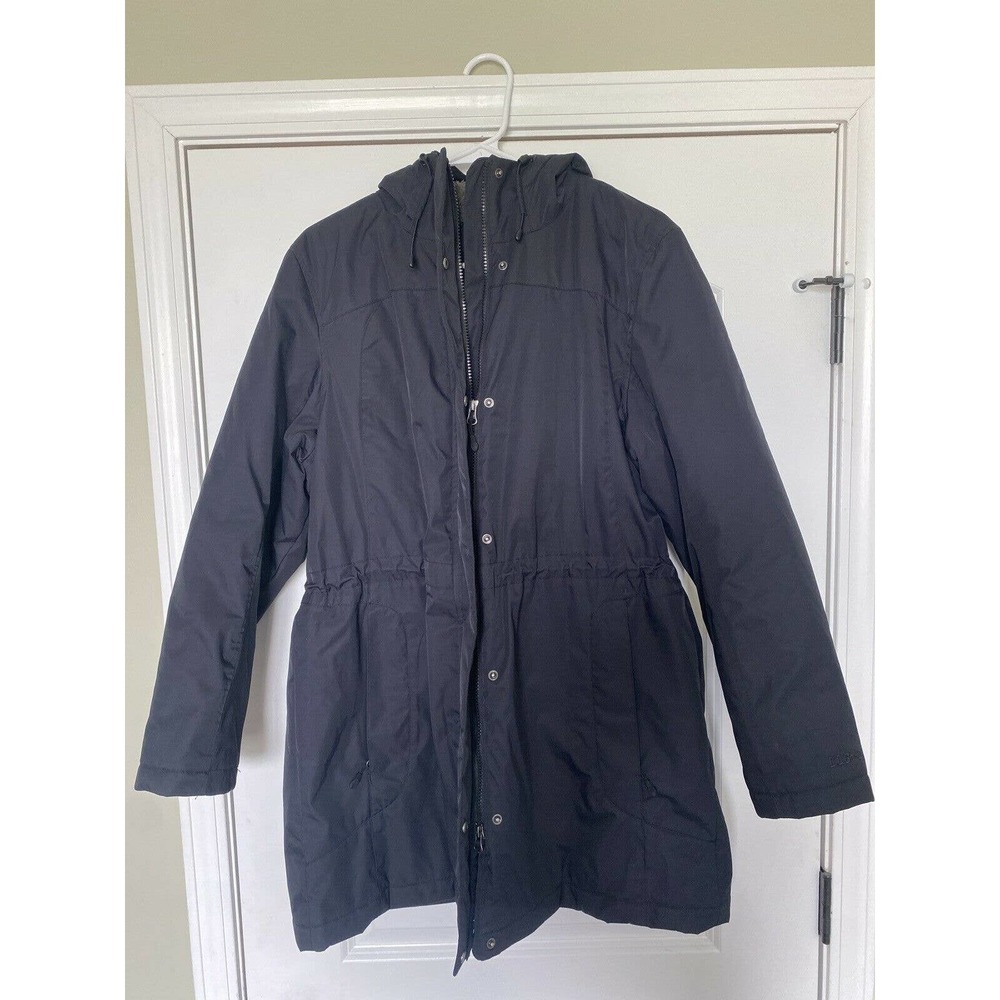 LL Bean Women's Winter Warmer Jacket Large Petite w/ Lined Hood 271140